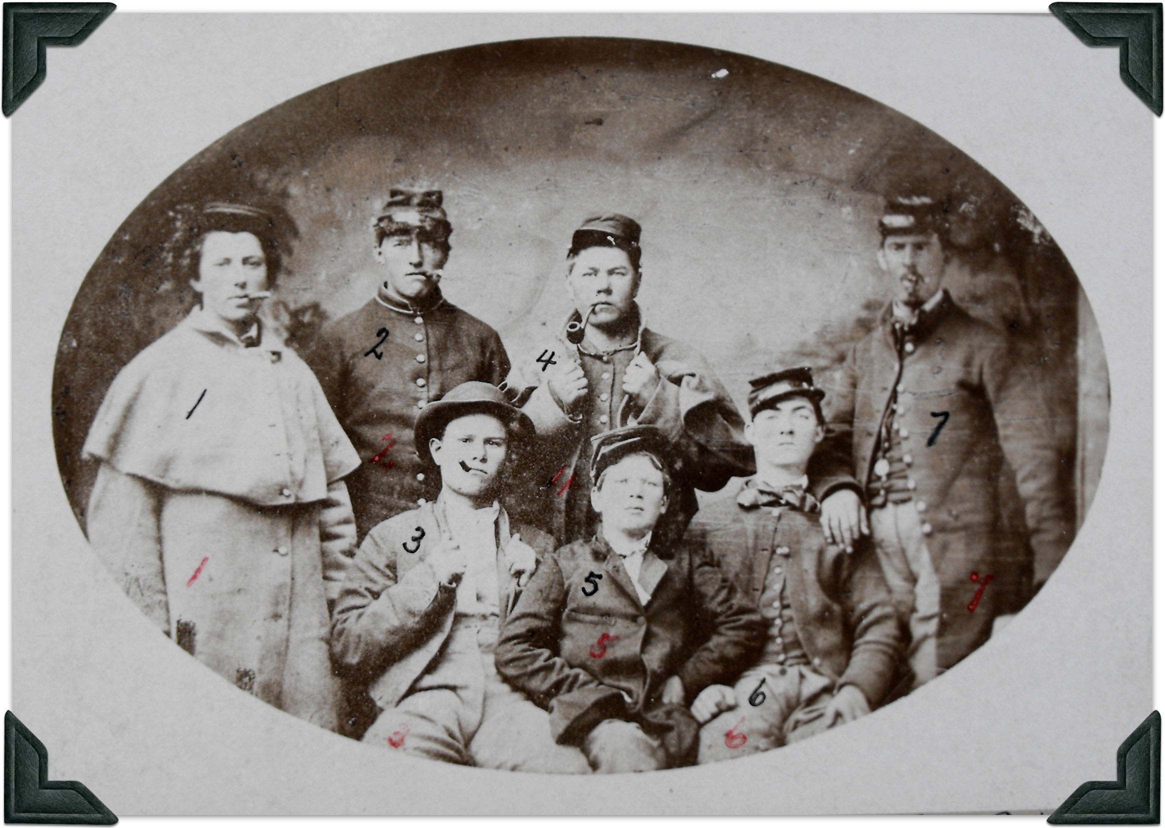 Group photo 16th at Suffolk VA 1863 framed